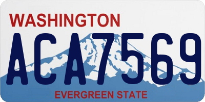 WA license plate ACA7569