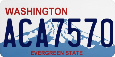 WA license plate ACA7570