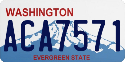WA license plate ACA7571