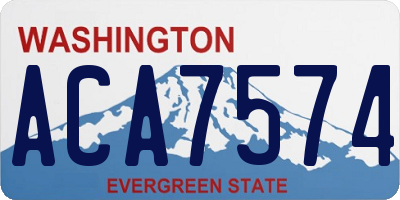 WA license plate ACA7574