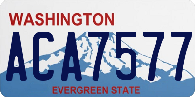 WA license plate ACA7577