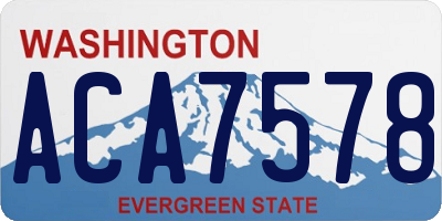 WA license plate ACA7578