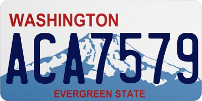 WA license plate ACA7579