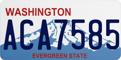 WA license plate ACA7585