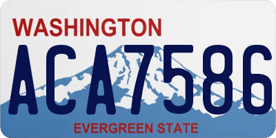 WA license plate ACA7586