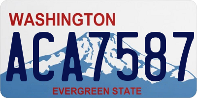 WA license plate ACA7587