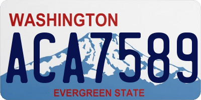 WA license plate ACA7589