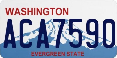 WA license plate ACA7590