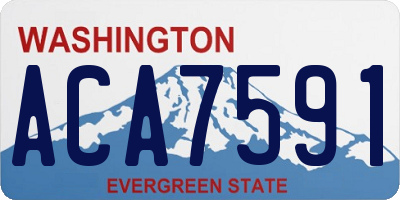 WA license plate ACA7591
