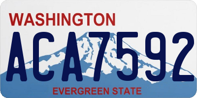 WA license plate ACA7592