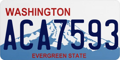WA license plate ACA7593