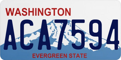 WA license plate ACA7594
