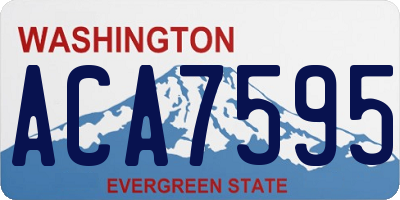 WA license plate ACA7595