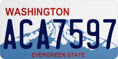WA license plate ACA7597