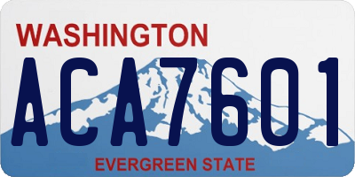 WA license plate ACA7601