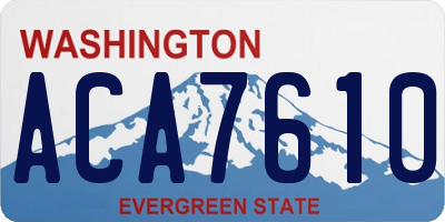 WA license plate ACA7610