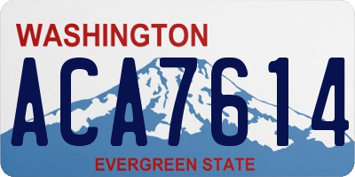WA license plate ACA7614