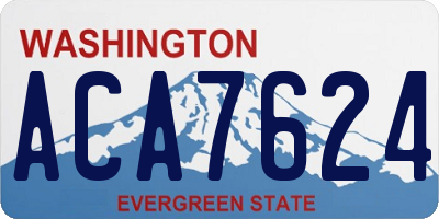 WA license plate ACA7624