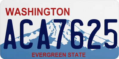 WA license plate ACA7625