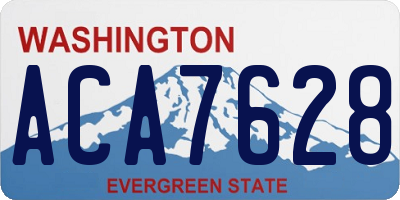 WA license plate ACA7628
