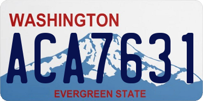 WA license plate ACA7631
