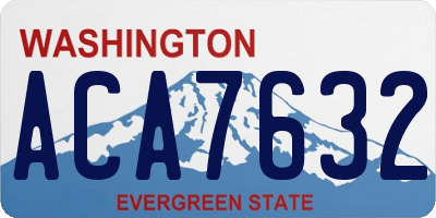 WA license plate ACA7632