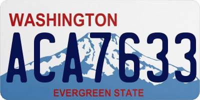 WA license plate ACA7633