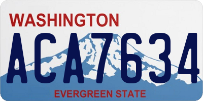 WA license plate ACA7634