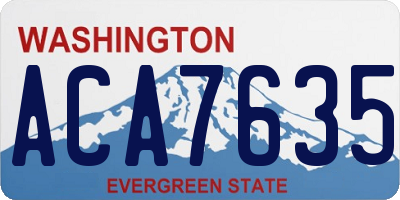 WA license plate ACA7635