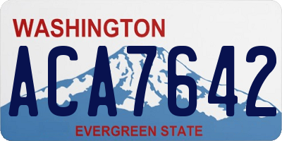 WA license plate ACA7642