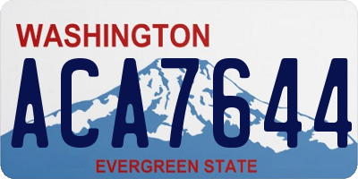 WA license plate ACA7644