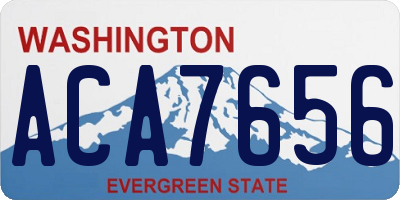 WA license plate ACA7656