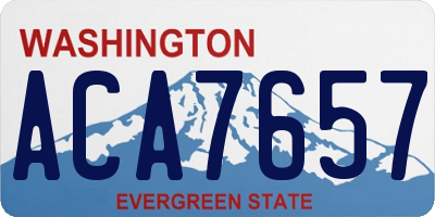 WA license plate ACA7657