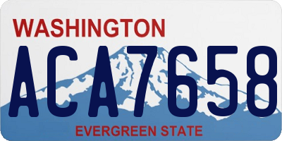 WA license plate ACA7658