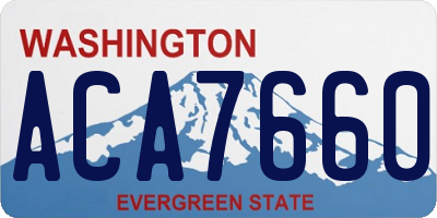 WA license plate ACA7660