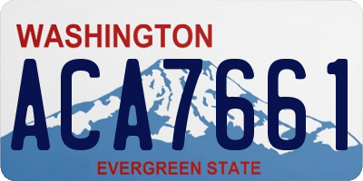 WA license plate ACA7661