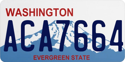 WA license plate ACA7664