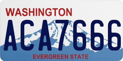 WA license plate ACA7666