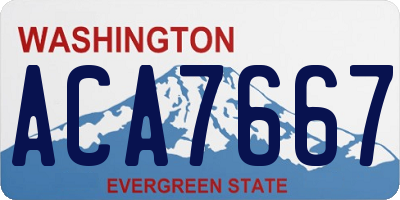 WA license plate ACA7667