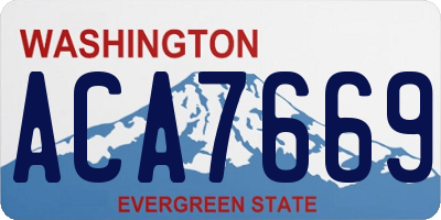 WA license plate ACA7669