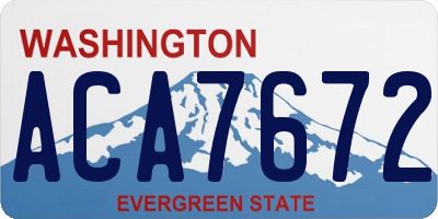 WA license plate ACA7672