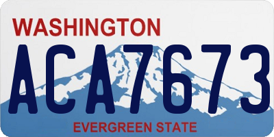 WA license plate ACA7673