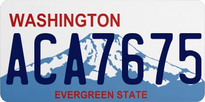 WA license plate ACA7675
