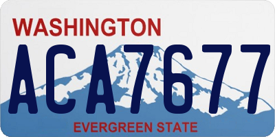 WA license plate ACA7677