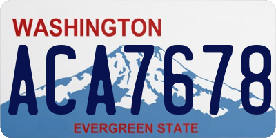 WA license plate ACA7678