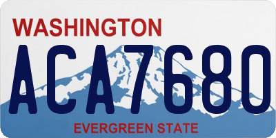 WA license plate ACA7680