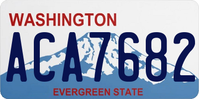 WA license plate ACA7682