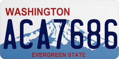 WA license plate ACA7686
