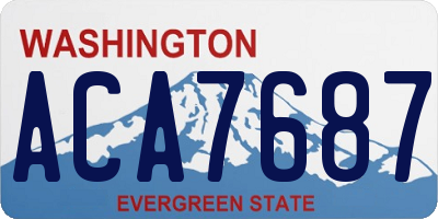 WA license plate ACA7687