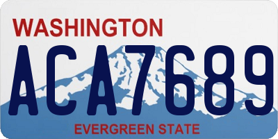 WA license plate ACA7689